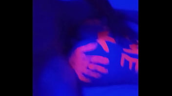 Fuck skinny blonde fluo light