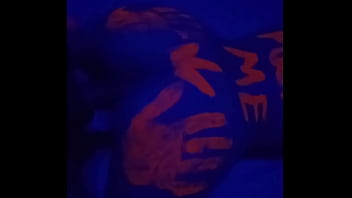 Fuck skinny blonde fluo light