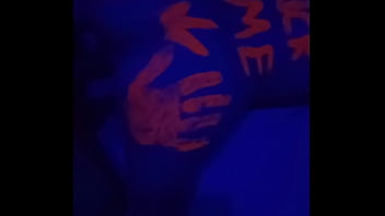 Fuck skinny blonde fluo light