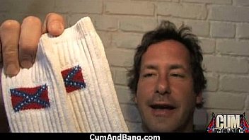 Ebony chick fucked hard in group sex action 9