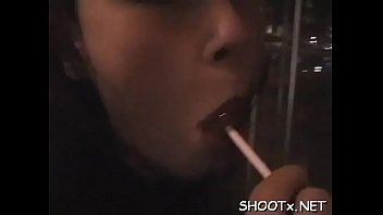 Divine tanya performs chili dog licking session