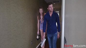 Stepsis fucks while stepdad's in the house