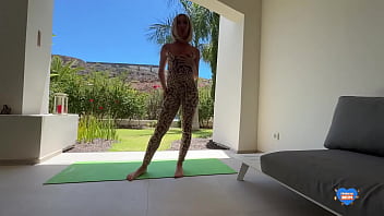 My stepsister was doing yoga and asked me to give it to her mouth