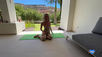 My stepsister was doing yoga and asked me to give it to her mouth