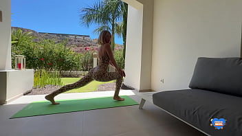 My stepsister was doing yoga and asked me to give it to her mouth