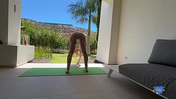 My stepsister was doing yoga and asked me to give it to her mouth