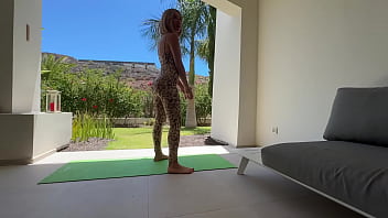 My stepsister was doing yoga and asked me to give it to her mouth