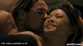 Asian goddess drilled by white big dick