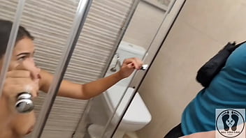Desperate latina pees in the shower and gets a hot piss
