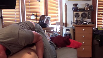 Brunette likes her men to pull their cock out of their jeans and just pound her