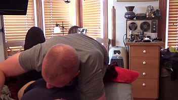 Brunette likes her men to pull their cock out of their jeans and just pound her