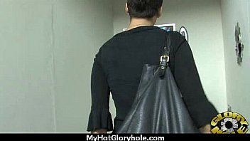 Ebony sloppy gloryhole blowjob 27