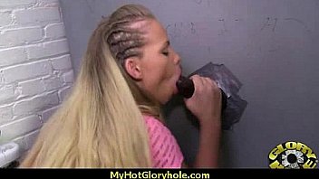 Interracial white lady confesses her sins at gloryhole 14