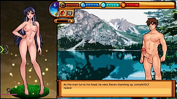 Witch going have a bath on the lake Witch going have a bath on the lake