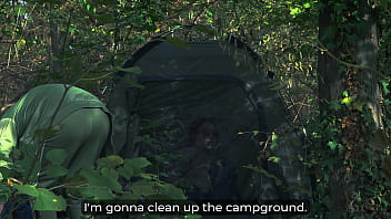 Stepmom shares a bed with her stepson in the woods — from hot masturbation to cream pie