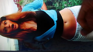 Big cumshot on girl with open mouthed a lot of sperm