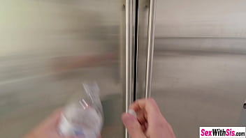 Sexy stepsister swallowed big dick and horny babe enjoyed hardcore pussy fucking