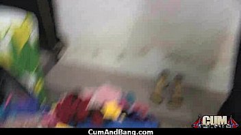 Nice ebony fucked by several white guys in all holes 10