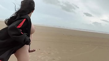 Sexy Ladyboy Masturbating Her Cock In The Beach thumbnail