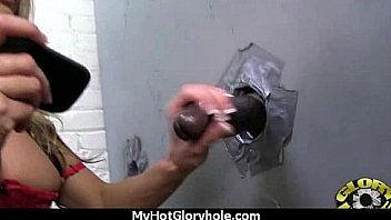 Sexy ebony enjoying gloryhole 12