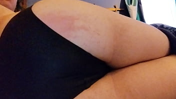 Spanking myself though i wish one of you would do it for me ;d