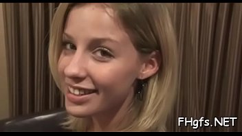 Fascinating young woman gets it too hard