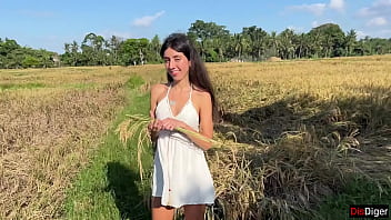Cute rice picker prefers to be paid with sex for her work