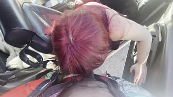 College professor gives blowjob outside cumshot