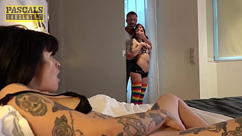 Wild cuties fucked in intense threesome Wild cuties fucked in intense threesome