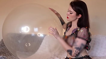 Transparent balloon kissing