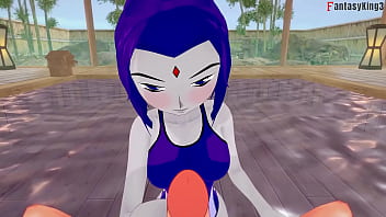Raven bikini blowjob 1 titans full & pov on sheer & fantasyking3