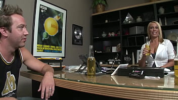 Melanie gets fucked in her office