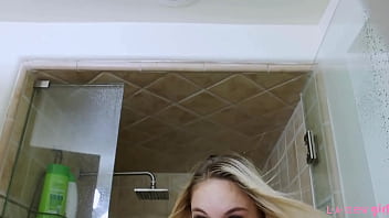 Glamorous blonde icon enjoys a sensual bath