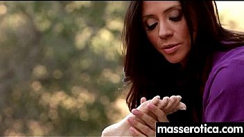 Teen eats milf pussy at oily threesome 28