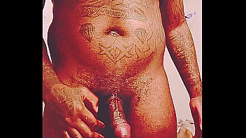 Wide cock black guy blow’s his pussy stuffer