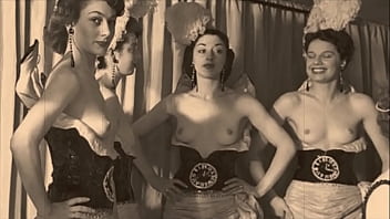 Retro cabaret showgirl