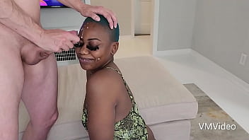 I cum on hot ebony woman's face