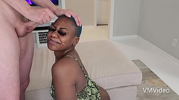 I cum on hot ebony woman's face