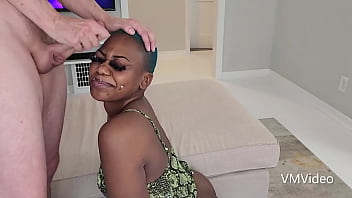 I cum on hot ebony woman's face