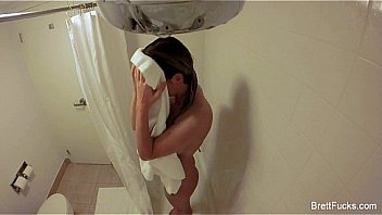 Brett rossi works out and showers