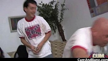 Black slut group in her mouth 23