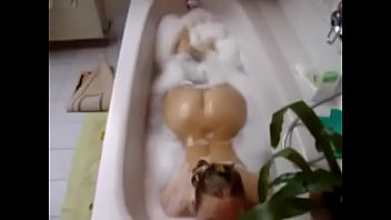 Ass open in the bathroom