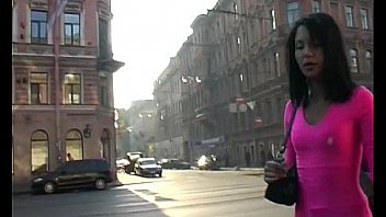 Lovely brunette sucks on a first date