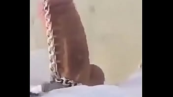 Hot babe pulls guys chained cock