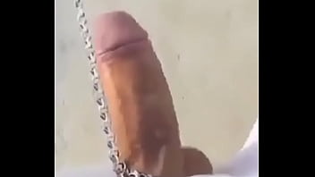 Hot babe pulls guys chained cock