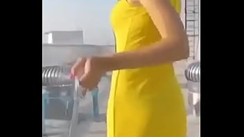 Hot babe pulls guys chained cock