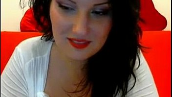 Sexy babe in white see thru on cam