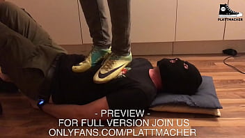 Master Crushes The Doormat With In His Soccer Cleats With 86 Kg thumbnail