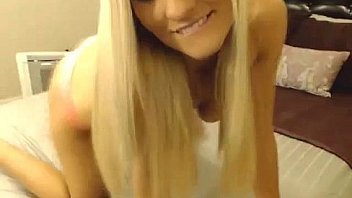 Sexy blonde girl masturbation on webcam
