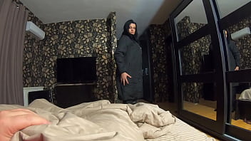 My impotent husband wants face fucking doggystyle and cumming over my long black winter jacket preview